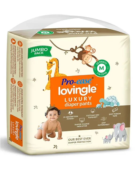 PRO-EASE LOVINGLE LUXURY DIAPER PANTS M 23+2FREE