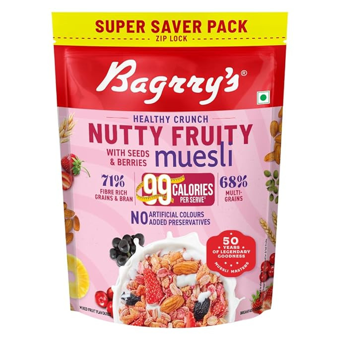 BAGRRY'S NUTTY FRUITY MUESLI 425G