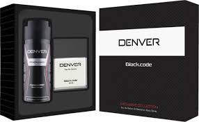 DENVER BLACK CODE EAU PARFUM 60ML BODY SPRAY 150ML